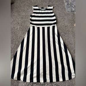 Who What Wear Black and White Striped Tank Dress